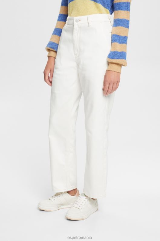 Esprit blugi cu talie mare femei aproape alb 2T6N8320 denim