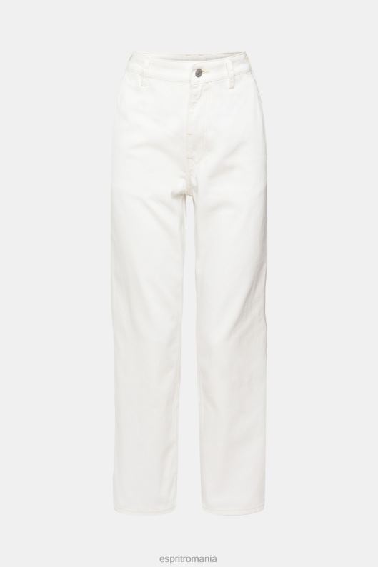 Esprit blugi cu talie mare femei aproape alb 2T6N8320 denim
