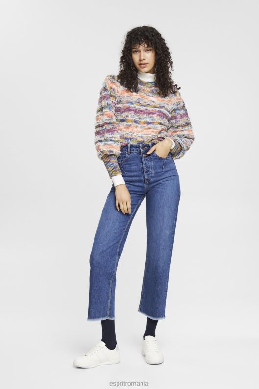 Esprit blugi cu talie înaltă, învechiți, potrivite pentru tată femei spalare medie albastra 2T6N8254 denim