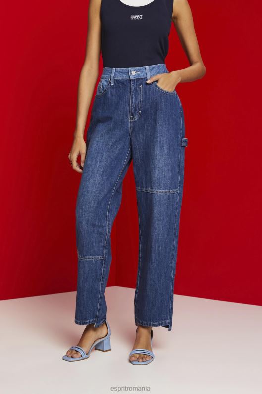 Esprit blugi cu un design anilor 90 femei spalare albastru inchis 2T6N8300 denim