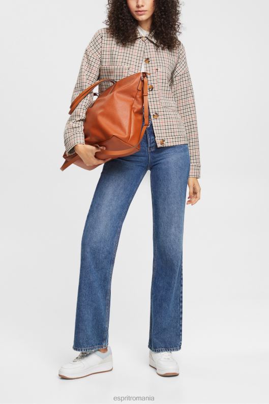 Esprit blugi retro flare cu talie mare femei spalare medie albastra 2T6N8327 denim