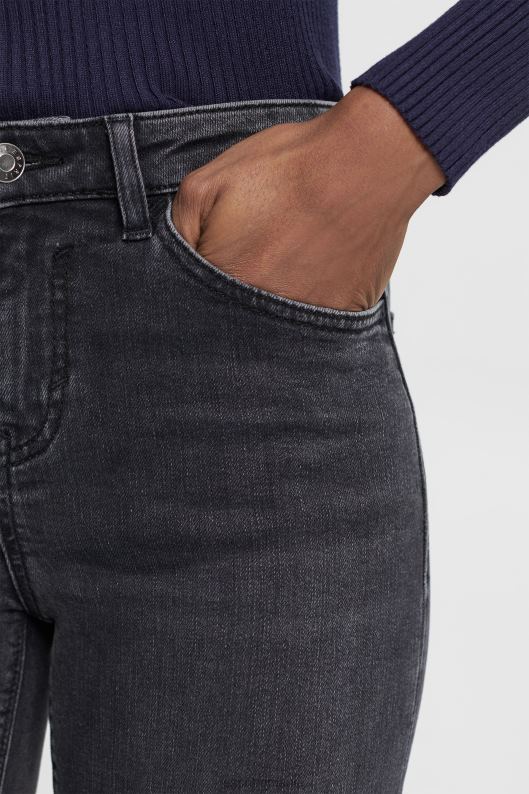 Esprit blugi stretch cu talie medie slim fit femei spălare medie neagră 2T6N8340 denim