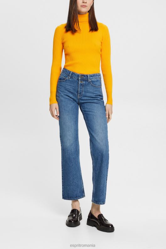 Esprit blugi stretch evazați tăiați femei spalare medie albastra 2T6N8451 denim