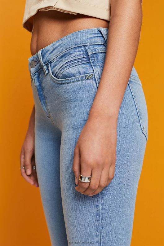Esprit blugi tăiați slim fit femei spălare cu lumină albastră 2T6N8115 denim