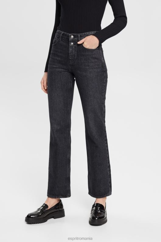 Esprit blugi western taiati cu cizme femei spalare gri închisă 2T6N8450 denim