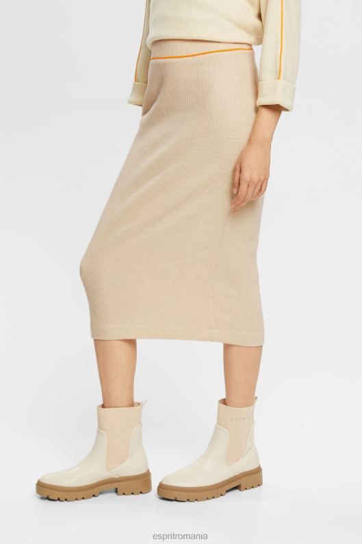 Esprit fustă creion tricot în coastă femei gheaţă 2T6N8432 fuste