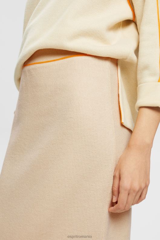 Esprit fustă creion tricot în coastă femei gheaţă 2T6N8432 fuste