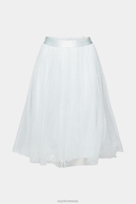 Esprit fusta midi cu efect de sclipici femei verde acvatic deschis 2T6N8268 fuste