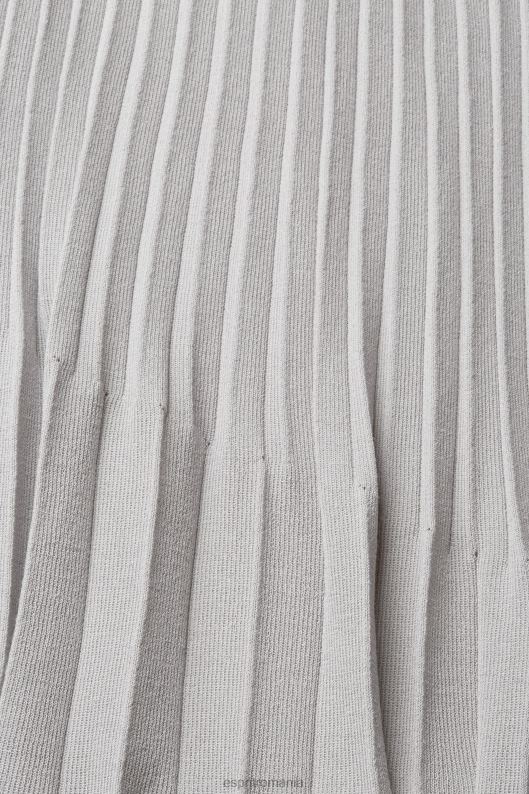 Esprit fusta midi plisata femei gri mediu 2T6N8481 fuste