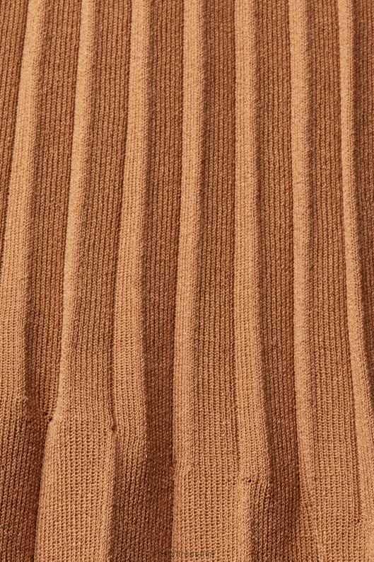 Esprit fusta midi plisata femei maro 2T6N8482 fuste