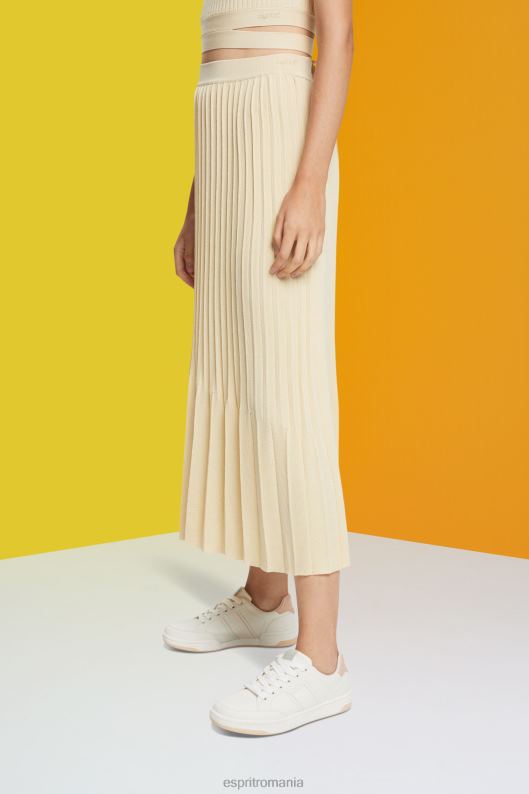 Esprit fusta midi plisata femei nisip 2T6N8483 fuste