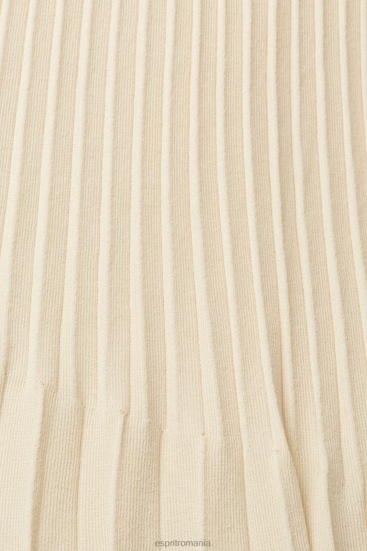 Esprit fusta midi plisata femei nisip 2T6N8483 fuste