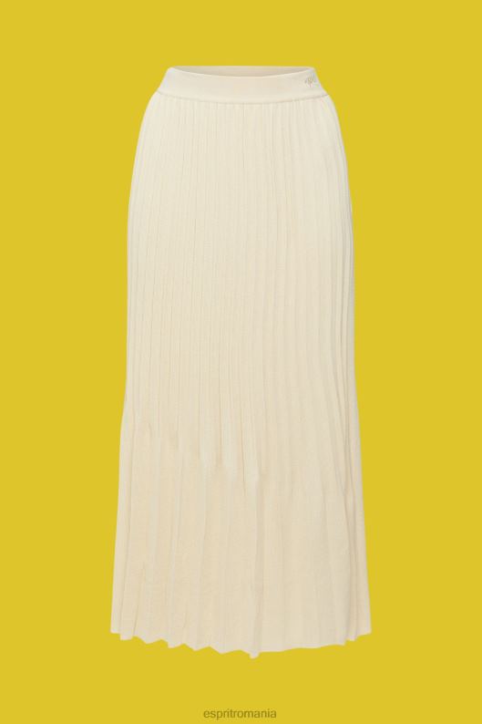 Esprit fusta midi plisata femei nisip 2T6N8483 fuste