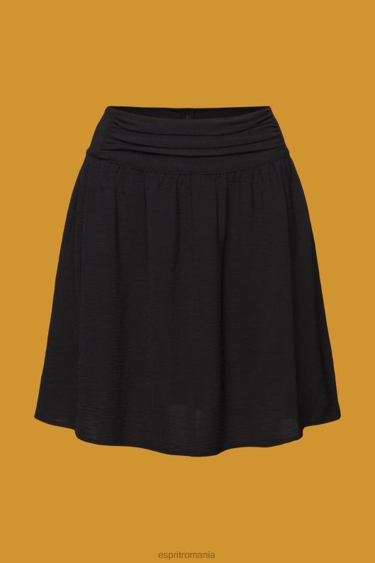 Esprit fusta mini din crep femei negru 2T6N8262 fuste