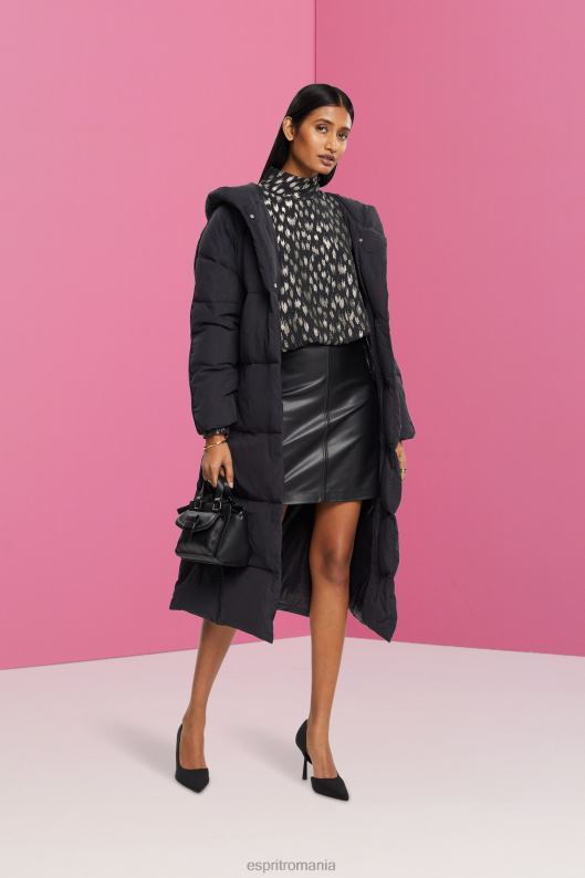 Esprit fusta mini din imitatie de piele femei negru 2T6N8400 fuste