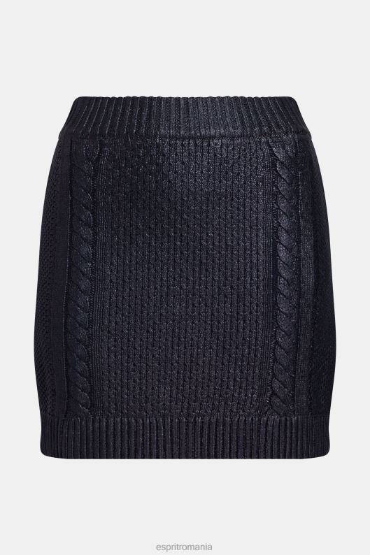 Esprit fusta mini din tricot cablu metalic femei marina 2T6N8359 fuste