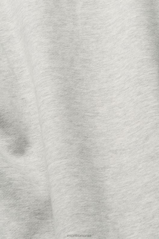 Esprit hanorac casual cu slogan femei gri deschis 2T6N8540 hanorace și hanorace