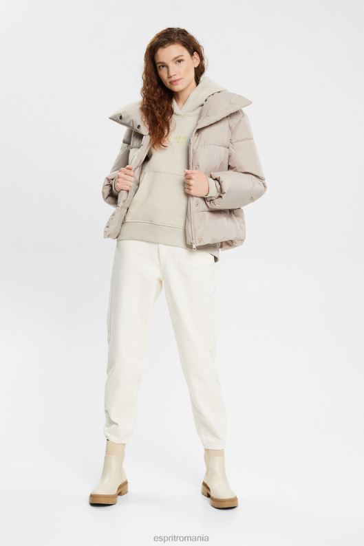 Esprit hanorac cu buzunar cangur femei taup deschis 2T6N8350 hanorace și hanorace