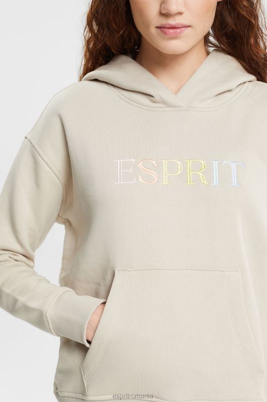 Esprit hanorac cu buzunar cangur femei taup deschis 2T6N8350 hanorace și hanorace