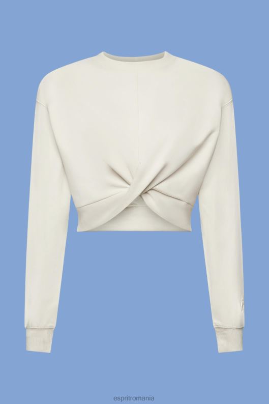 Esprit hanorac cu detaliu cu noduri decupate femei taup deschis 2T6N8218 hanorace și hanorace