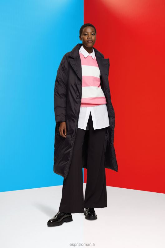 Esprit hanorac cu dungi femei roz 2T6N8402 hanorace și hanorace