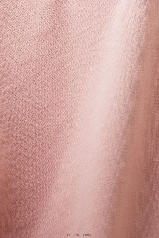 Esprit hanorac cu logo brodat, bumbac organic femei roz vechi 2T6N89 hanorace și hanorace