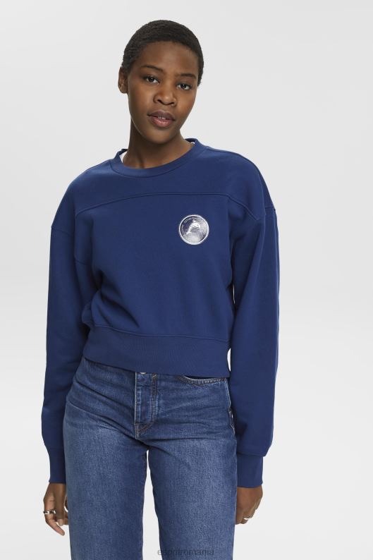 Esprit hanorac decupat femei cerneală 2T6N8155 hanorace și hanorace