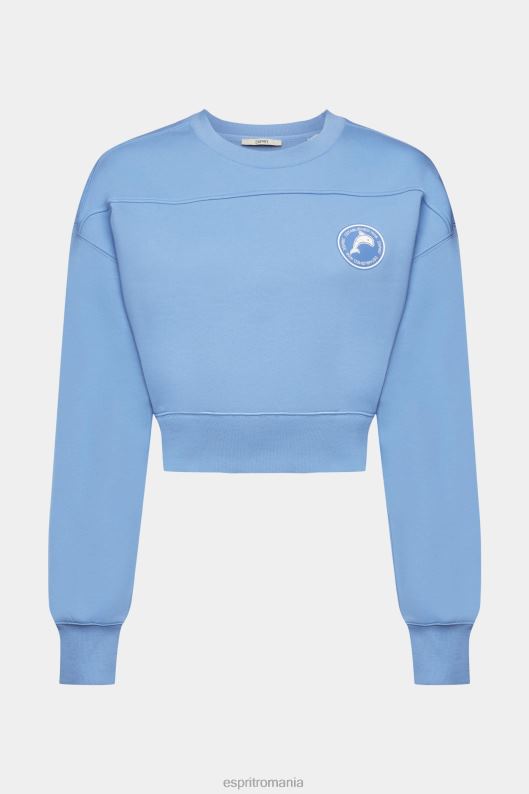 Esprit hanorac decupat femei lavandă albastru deschis 2T6N8156 hanorace și hanorace