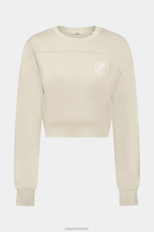 Esprit hanorac decupat femei taup deschis 2T6N8154 hanorace și hanorace