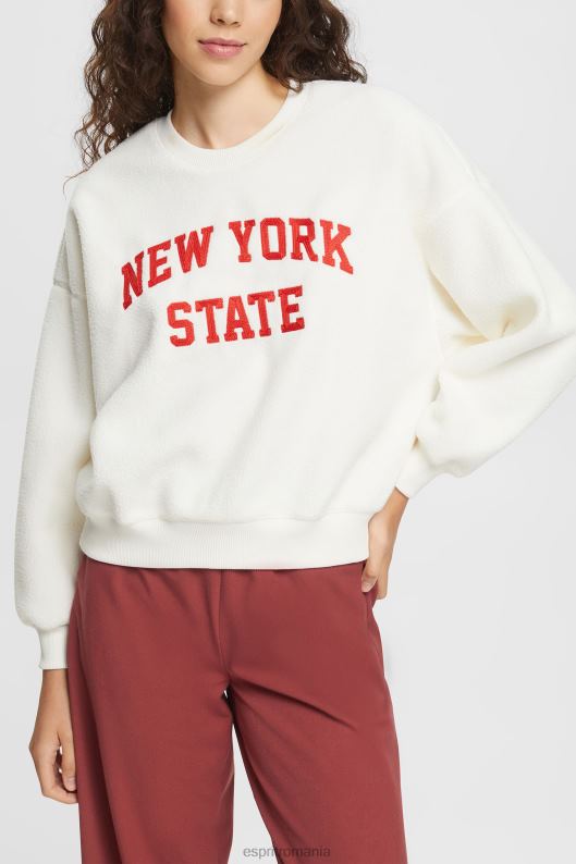 Esprit pulover teddy borg hanorac colegial femei aproape alb 2T6N8324 hanorace și hanorace