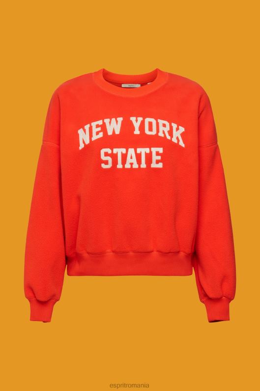 Esprit pulover teddy borg hanorac colegial femei roșu 2T6N8323 hanorace și hanorace