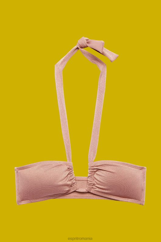 Esprit reciclat: top bandeau strălucitor femei scorţişoară 2T6N883 înot