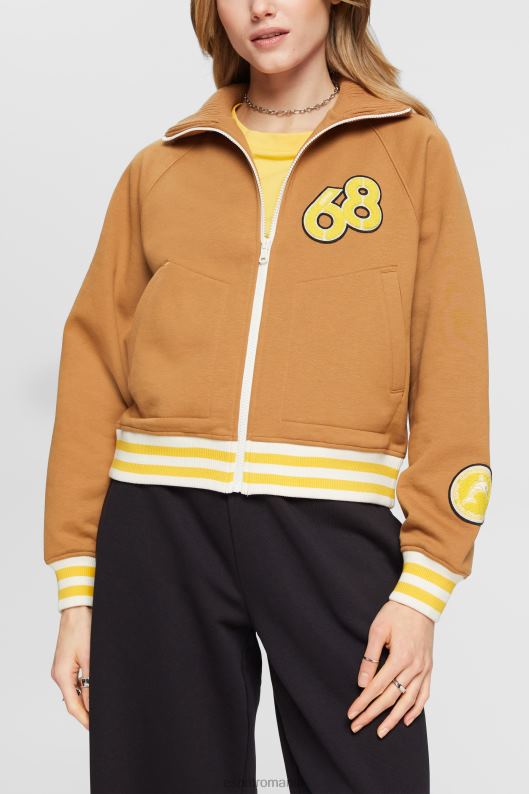 Esprit jacheta de varsity femei caramel 2T6N8417 jachete