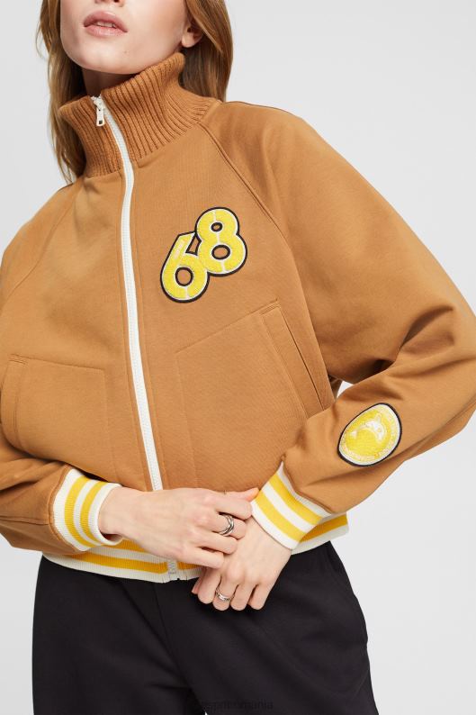 Esprit jacheta de varsity femei caramel 2T6N8417 jachete