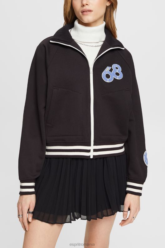 Esprit jacheta de varsity femei negru 2T6N8415 jachete