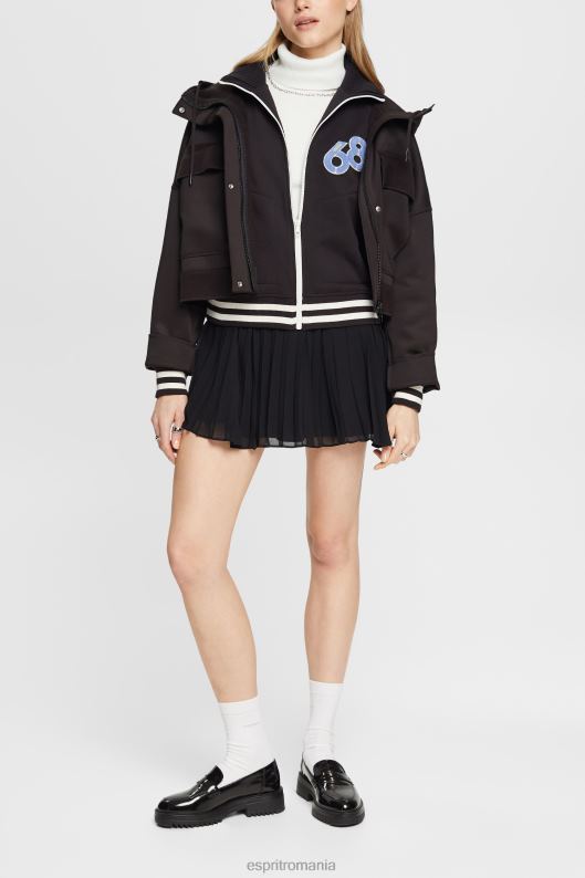 Esprit jacheta de varsity femei negru 2T6N8415 jachete