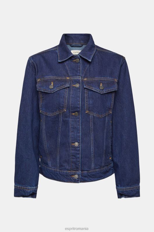 Esprit jacheta denim femei spalare albastru inchis 2T6N8554 jachete