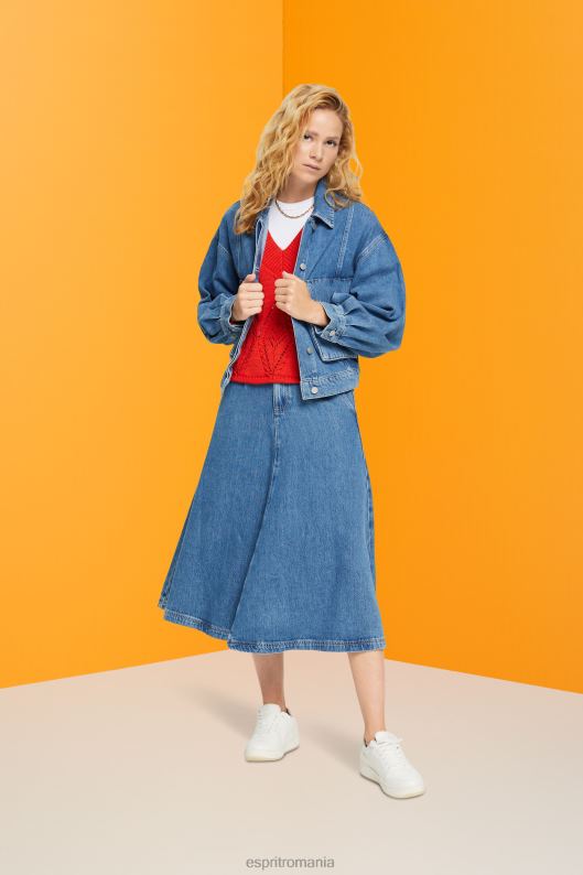 Esprit jacheta denim femei spalare medie albastra 2T6N8549 jachete