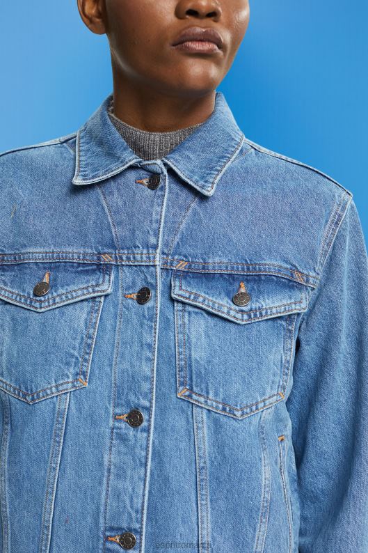 Esprit jacheta denim femei spalare medie albastra 2T6N8553 jachete