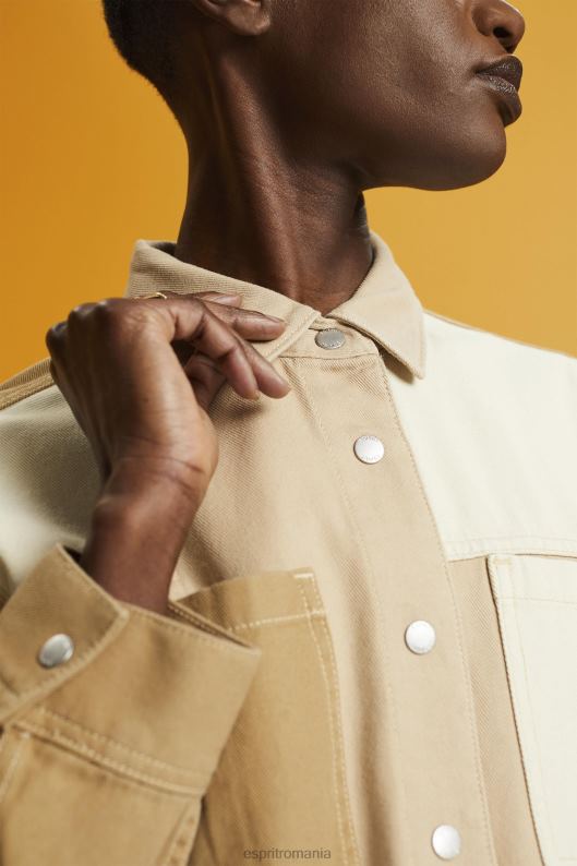 Esprit shacket mozaic femei bej 2T6N8293 jachete