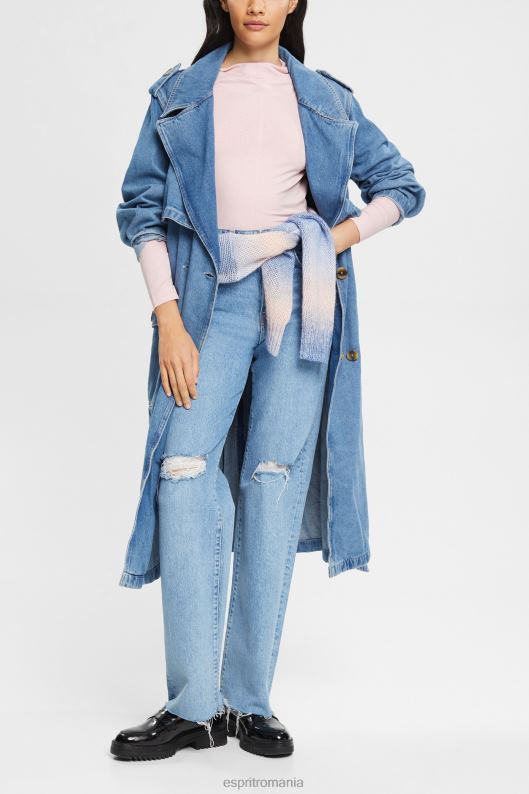 Esprit top cu mânecă lungă cu gât barcă femei roz deschis 2T6N8368 maneca lunga