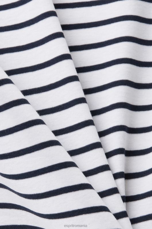 Esprit top cu mânecă lungă, cu gât festonat femei alb 2T6N834 maneca lunga