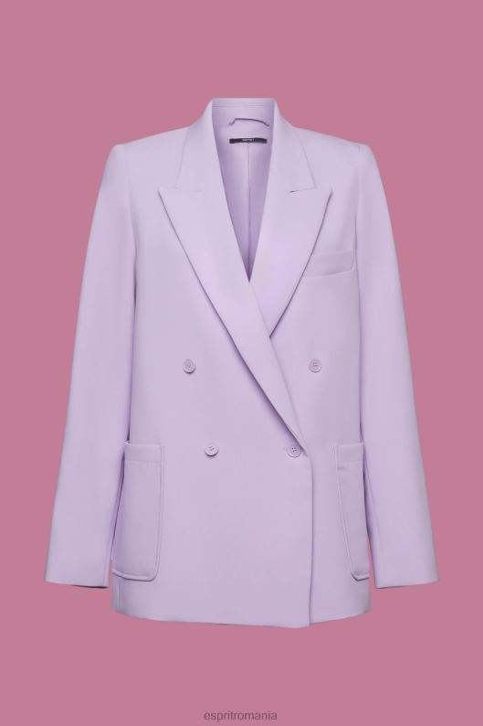Esprit blazer dublu femei lavandă 2T6N8256 paltoane