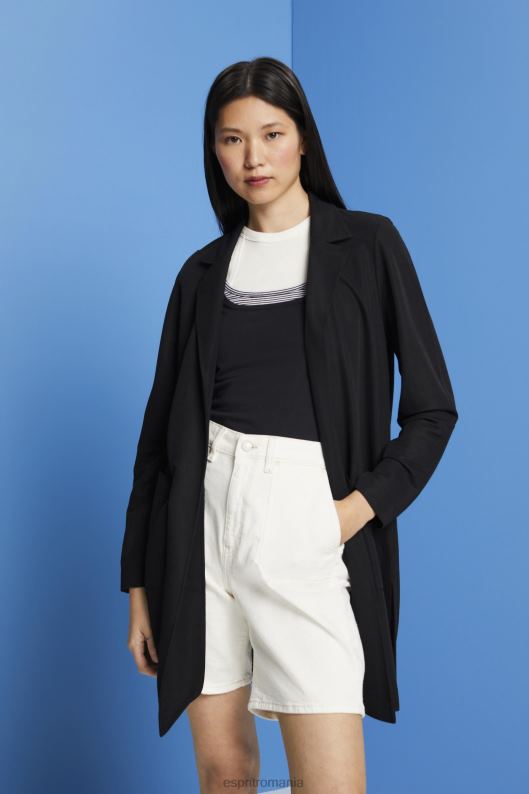 Esprit blazer lung din jerseu, lenzing ecovero femei negru 2T6N8240 paltoane