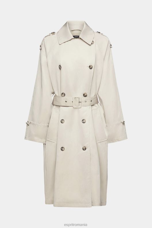 Esprit trenci la doua piept femei taup deschis 2T6N8266 paltoane