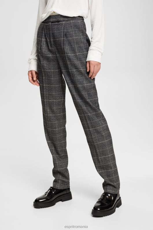 Esprit pantaloni cu carouri femei gunmetal 2T6N8530 pantaloni