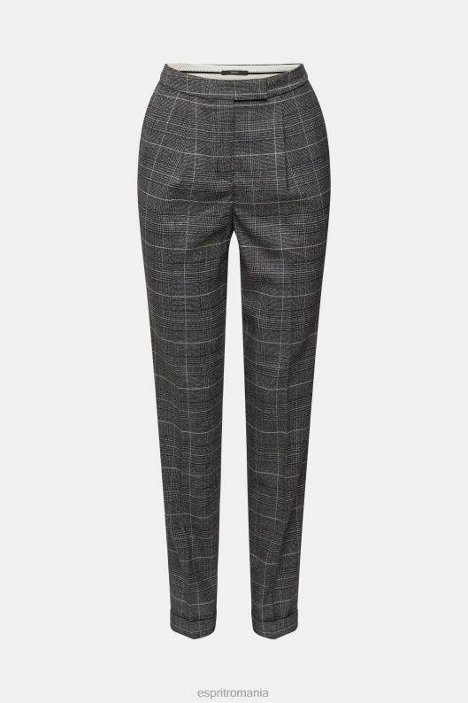 Esprit pantaloni cu carouri femei gunmetal 2T6N8530 pantaloni