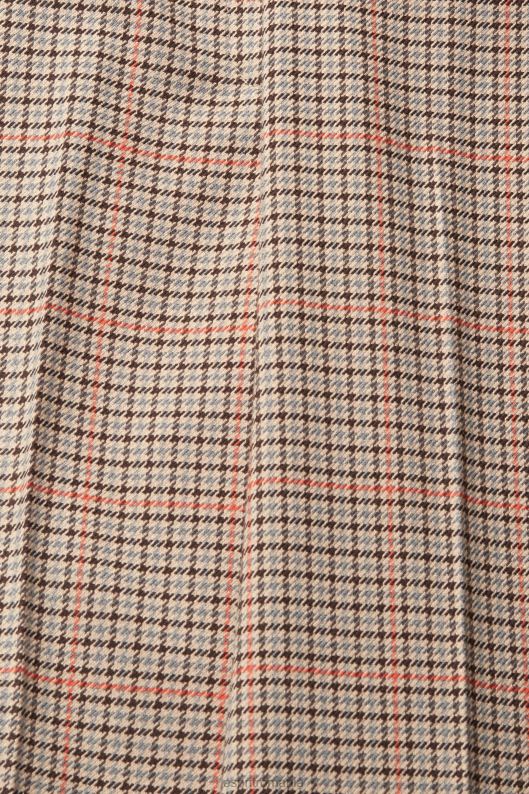 Esprit pantaloni cu carouri femei nisip 2T6N8529 pantaloni