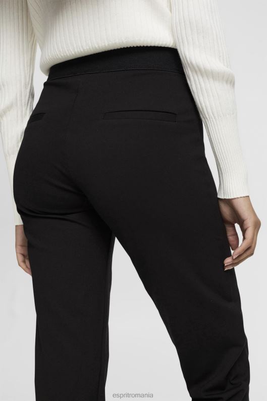 Esprit pantaloni cu fermoar cu tiv femei negru 2T6N8248 pantaloni