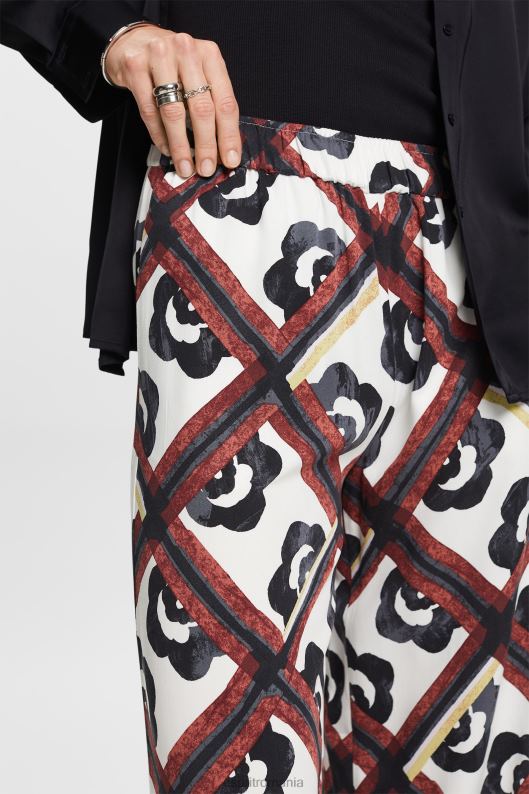 Esprit pantaloni cu model cu tragere, lentile ecovero femei gheaţă 2T6N817 pantaloni